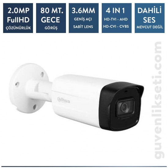 Dahua HAC-HFW1200TH-I8-0360B 2MP HDCVI IR Bullet Kamera